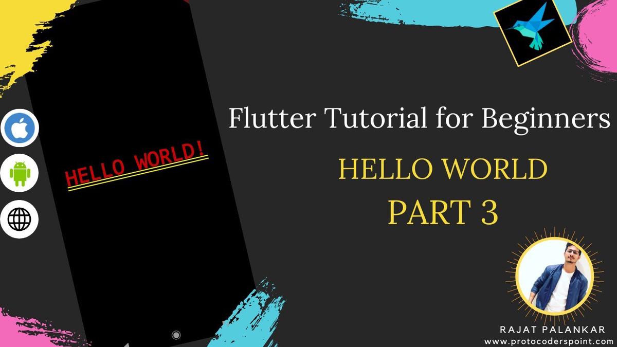 Hello World in Flutter - Free Flutter tutorial for beginners - PART 3