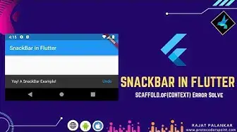 'Video thumbnail for Flutter snackbar scaffold off context error solution'
