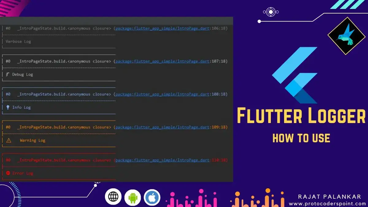 'Video thumbnail for How to log in flutter - Flutter Logger library'