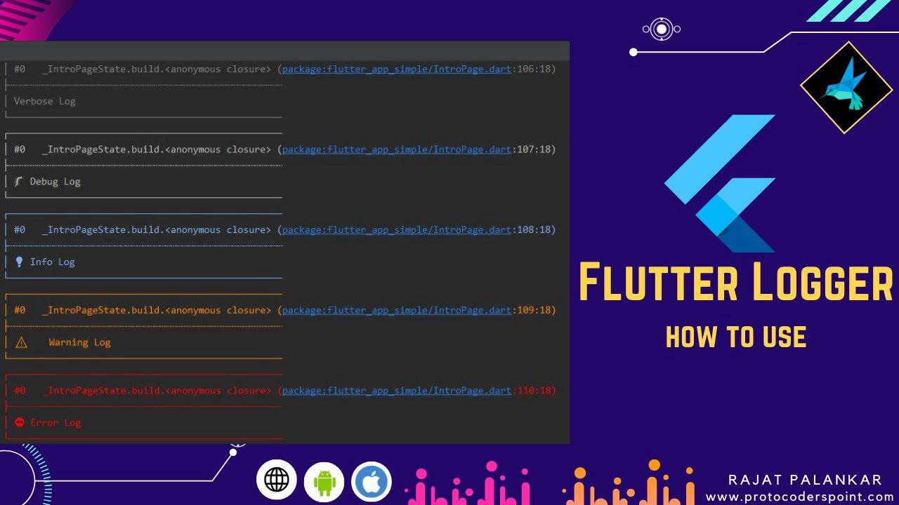 'Video thumbnail for How to log in flutter - Flutter Logger library'