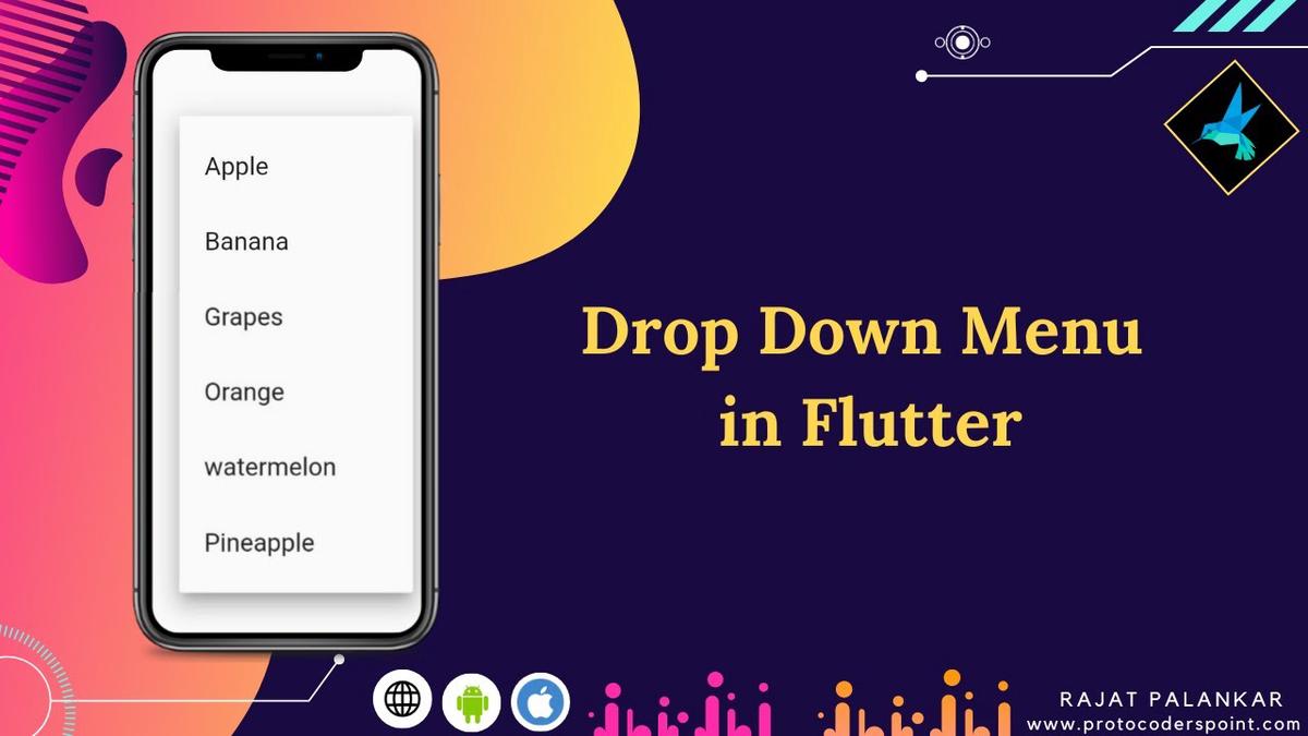 'Video thumbnail for Flutter Drop Down menu Example - Drop Down In Flutter'