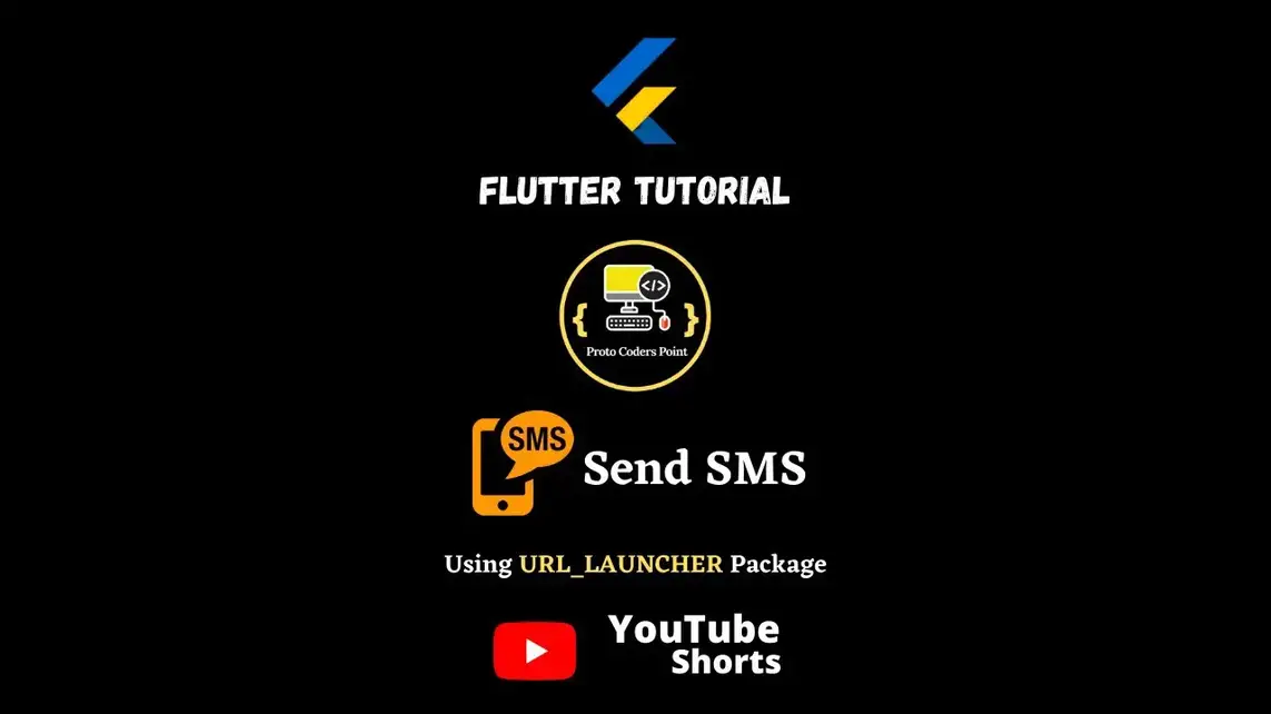 'Video thumbnail for Flutter SMS send data to default sms app - YouTube #shorts tutorial'