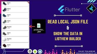 'Video thumbnail for How to read local json file in flutter & show json data in listview builder'