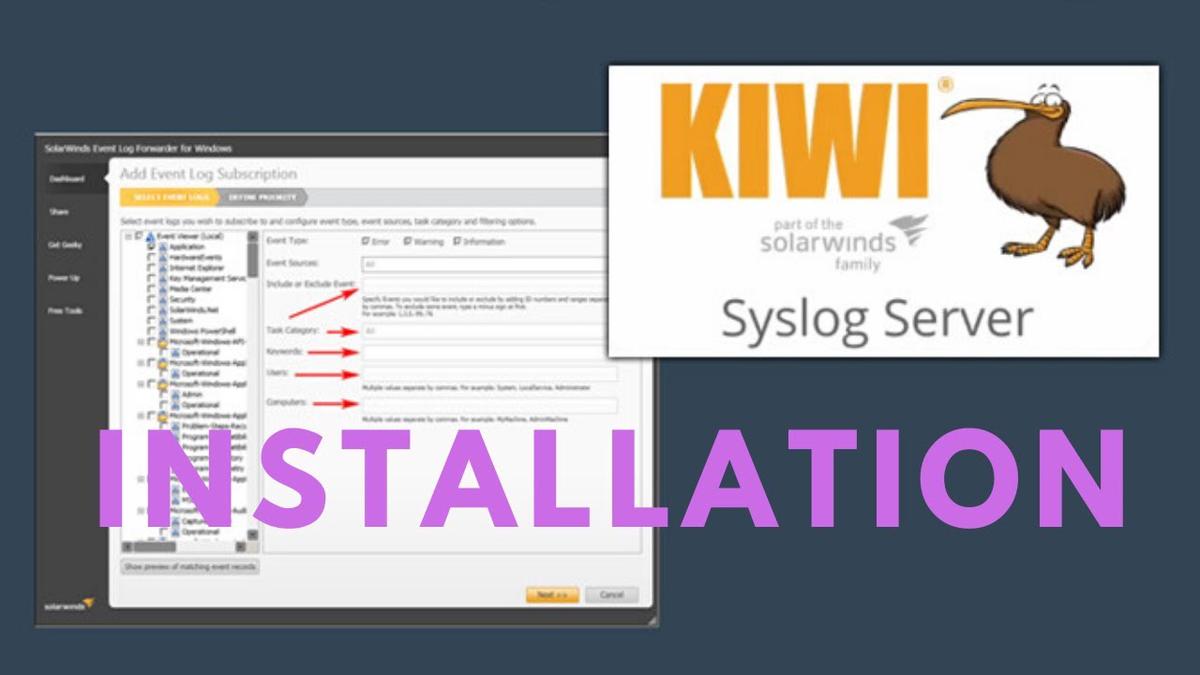 'Video thumbnail for Install Solarwinds Free Kiwi Syslog Server'