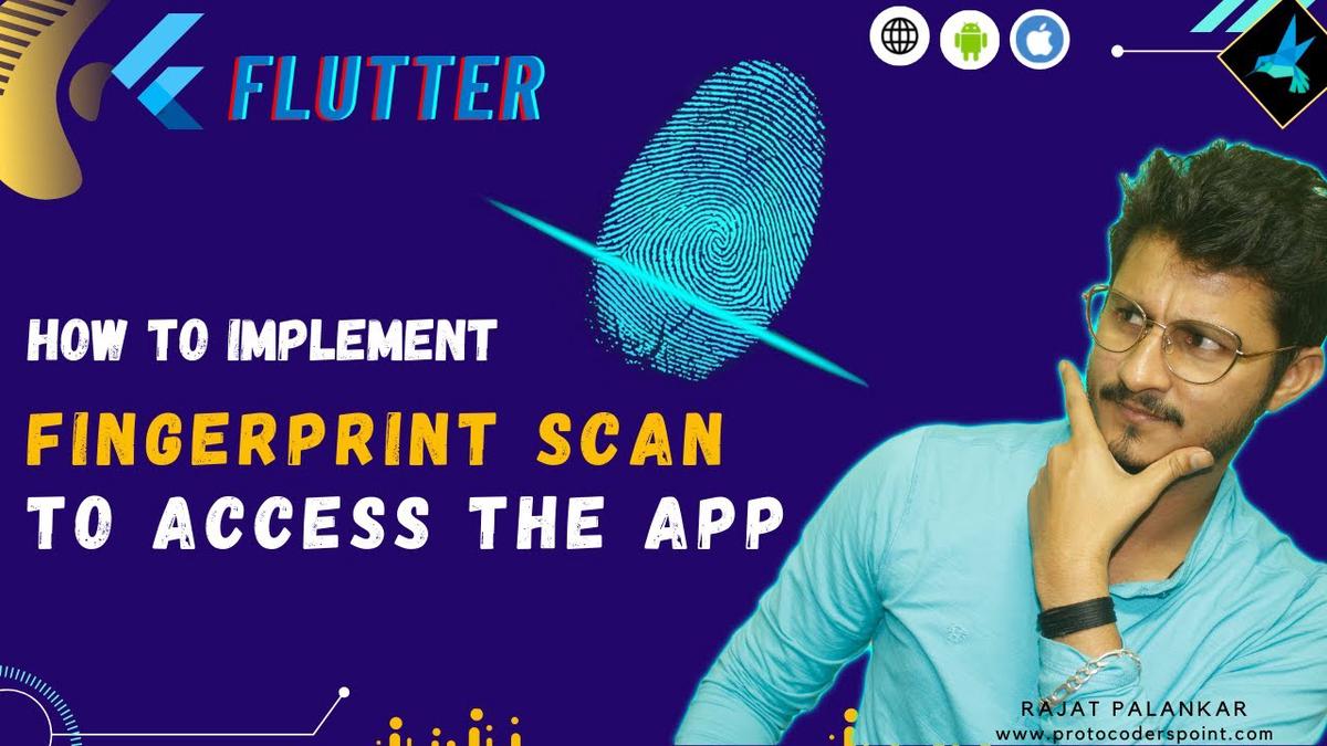 'Video thumbnail for Flutter local auth - App usage through Fingerprint  Authentication'