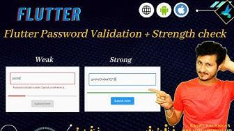 'Video thumbnail for flutter password strength indicator  - password validation in flutter'