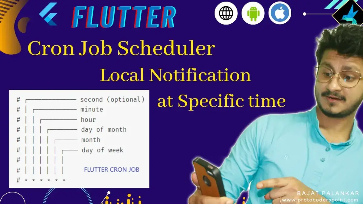 'Video thumbnail for Flutter Cron Job Scheduler  - Show local notification at specific time'