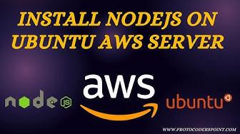 'Video thumbnail for Install Nodejs on ubuntu aws server instance EC2 using WinSCP & Putty'