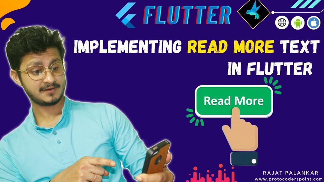 'Video thumbnail for How to Implement  Read More / Read Less Text in flutter - Create read more text lines'