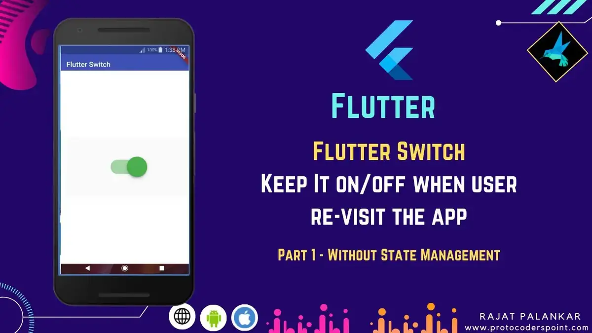 'Video thumbnail for Flutter Switch - keep it on/off when user re-visit the flutter app - using GetStorage package'