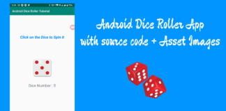dnd Dice Roller Android App tutorial with source code