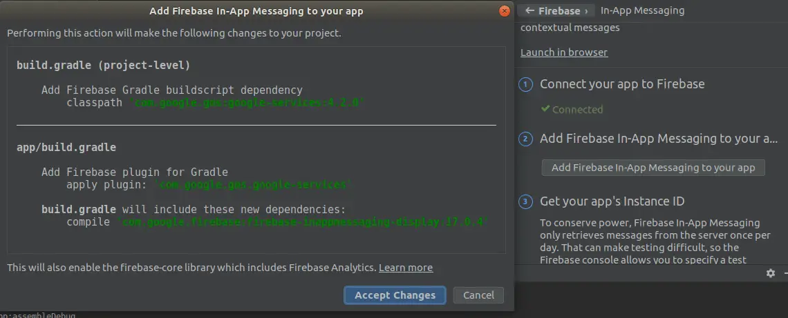 Add Firebase In-App Messaging to your app