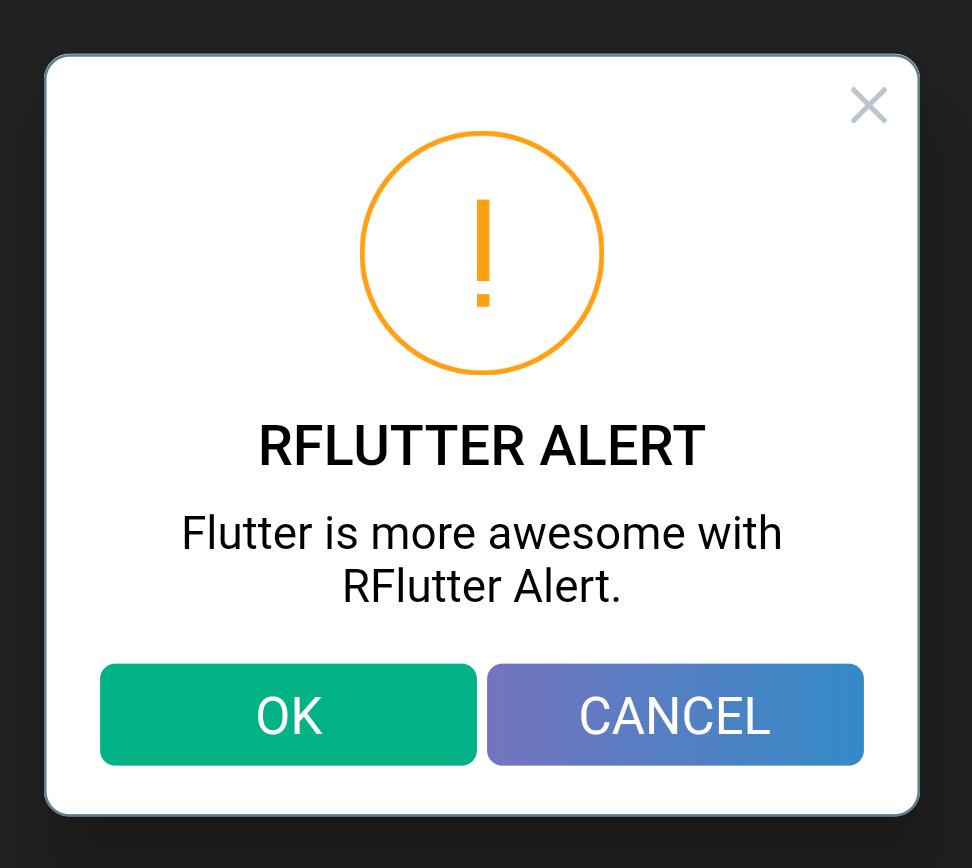 Alert dialog with 2 Button in RFlutter Alert