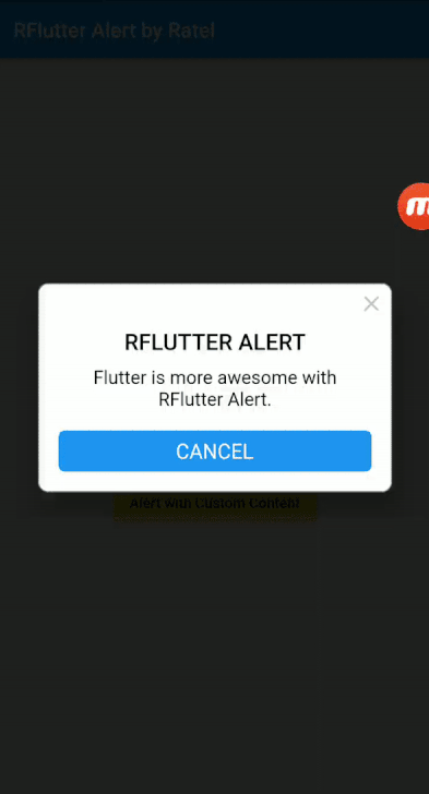 Alert Dialog Box using RFlutter_Alert Package