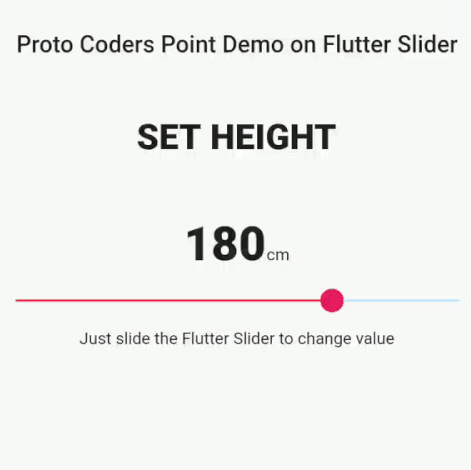 Flutter slider show value