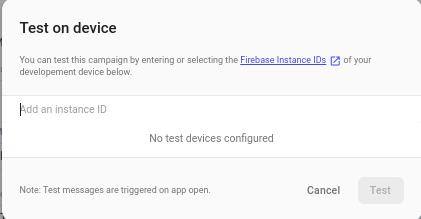 Test on device firebase 