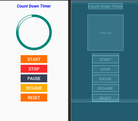 count down timer layout design