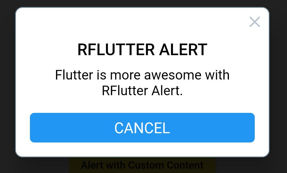 easiest way to create RFlutter Alert