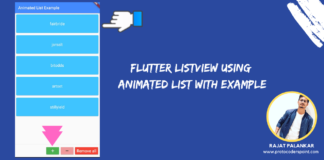 Flutter ListView using Animated List with Example