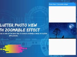 Flutter Photo View widget with zoomable image gallery