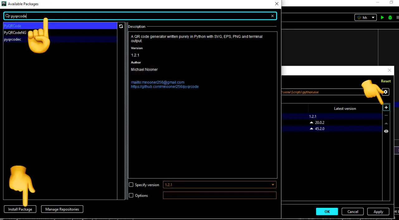 installing pyqrcode in python