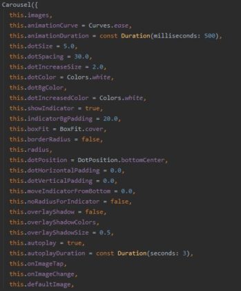 Image slider in flutter using Carousel Pro Flutter Library