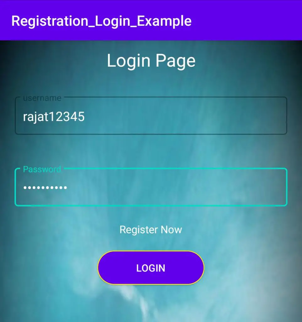 android login page ui