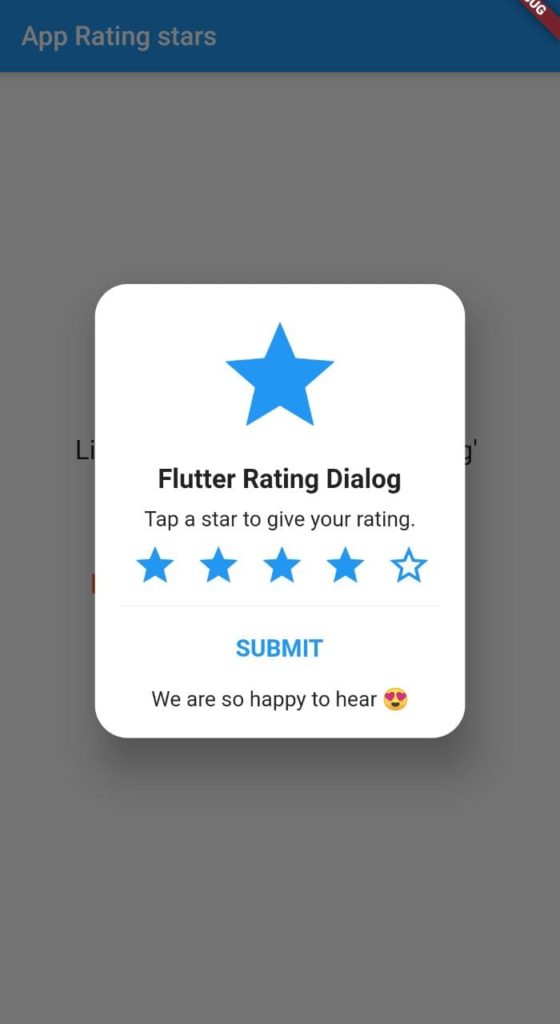 rating dialog futter library