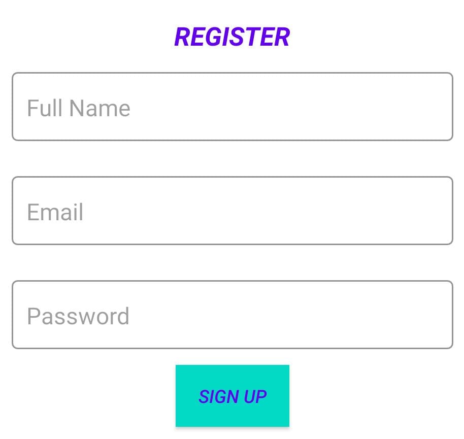 registration ui