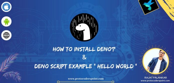 install deno js deno script http server hello world