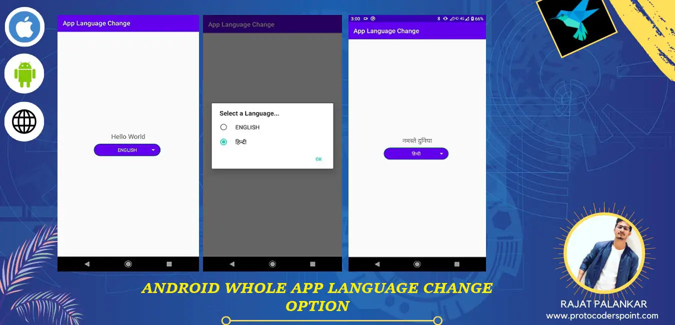 How to change whole app language in android programmatically -