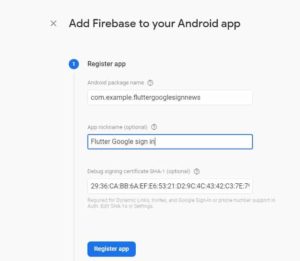 flutter firebase google services 4.2.0