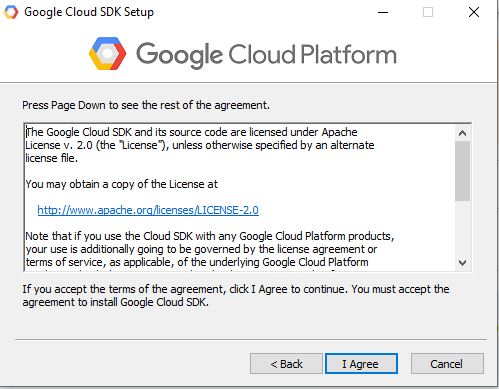 gcloud installer