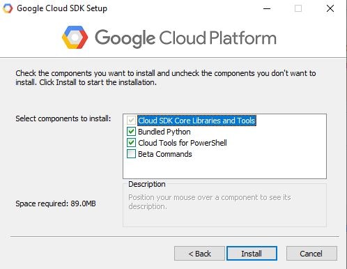 gcloud installer