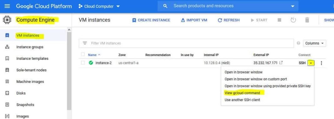 Install gcloud & FileZilla, transfer files to Google Cloud Compute Engine