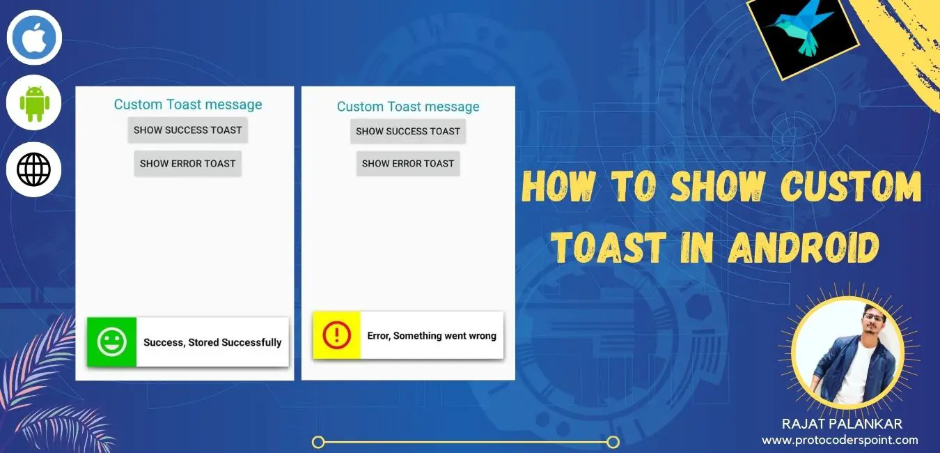 How to show custom toast in android example - toast message android