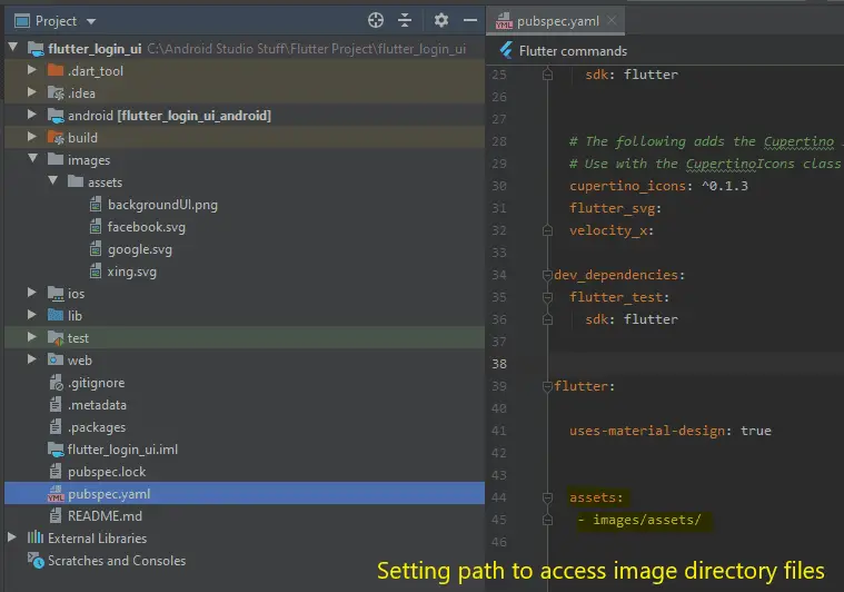 setting path to access image directory files flutter