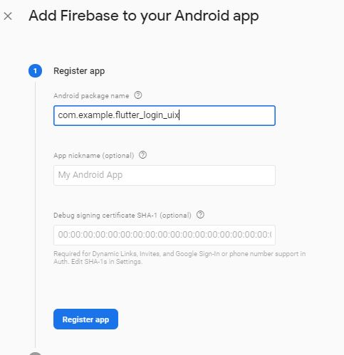 adding firebase to your flutter app
