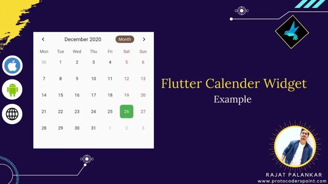Flutter Calender Widget Example Table Calender Widget