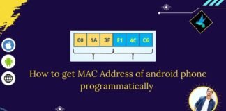 How to get mac address of android phone programmatically