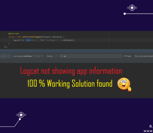 logcat not showing