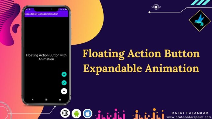 android floating action button animation menu example