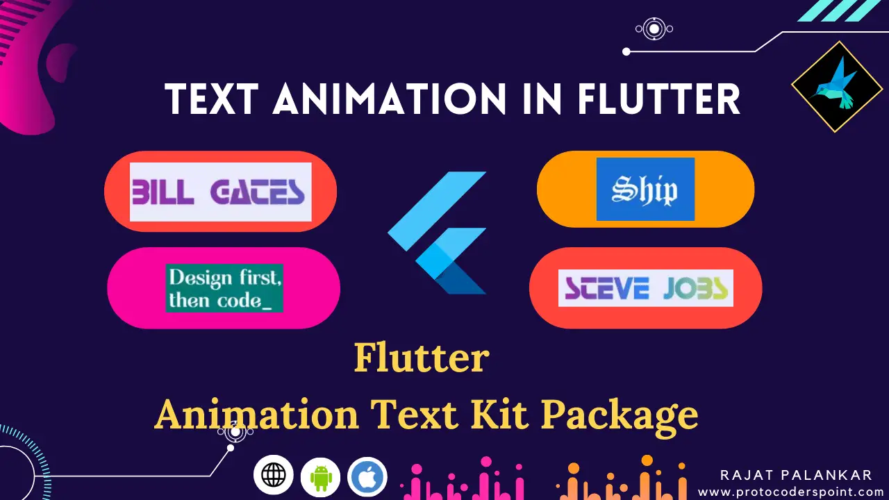 Text animation in flutter - Animated Text Kit package library