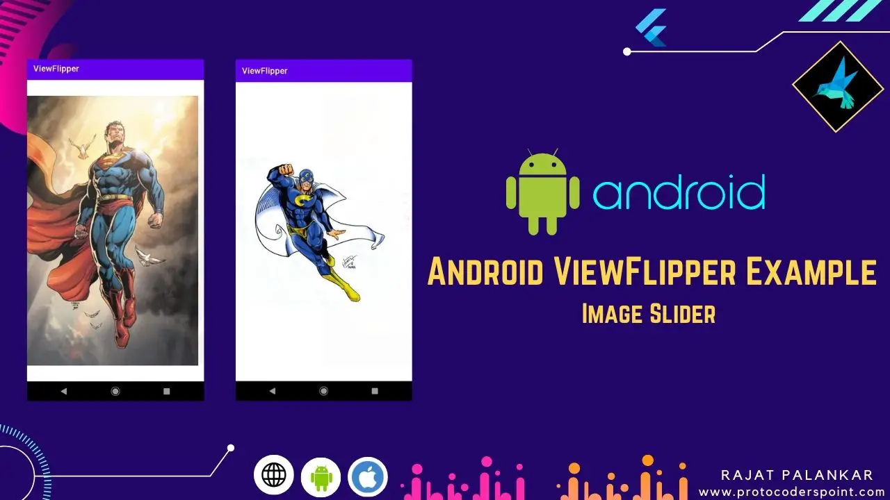 viewFlipper in android studio - Image Slider example using view flipper