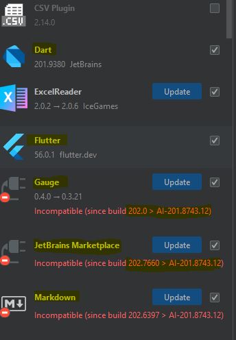 how to update plugin in android studio
