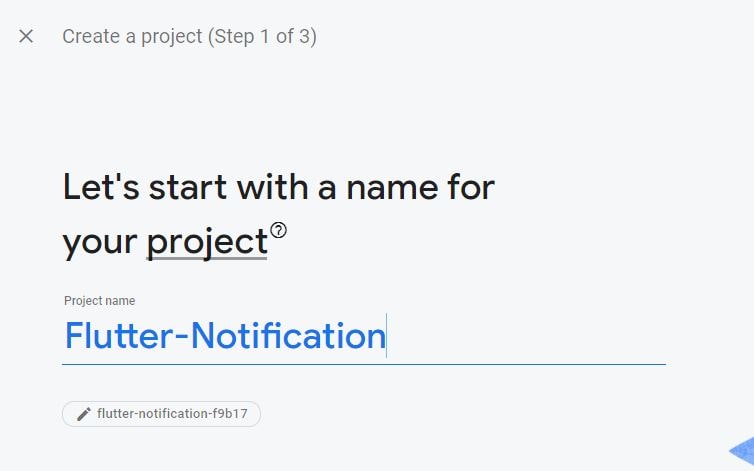 creating new firebase project