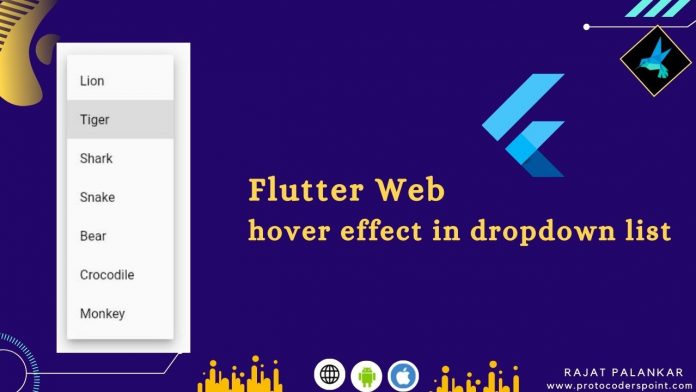 Flutter Web hover effect in dropdown list