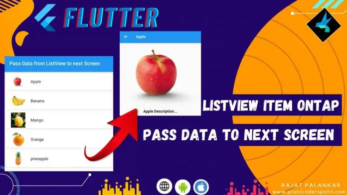 flutter listview item ontap pass data to next screen
