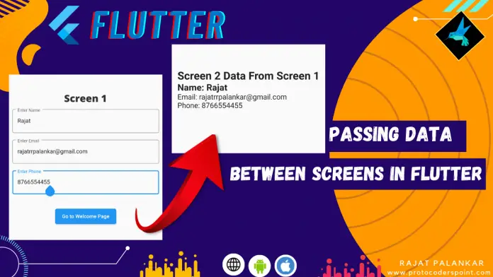 flutter pass data between screens