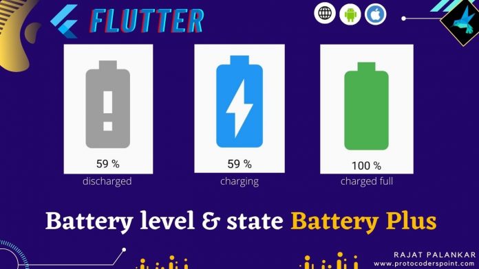 Flutter Battery level & state - battery plus